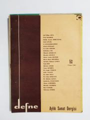 Defne Haftalık Sanat Dergisi / Sayı:52 Nisan 1968  - Dergi