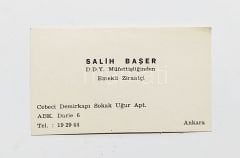 D.D.Y. Müfettişliğinden emekli Ziraatçi, kartviziti / ANKARA - Efemera