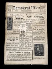 Demokrat Ülkü Gazetesi / Gaziantep - 4 Ekim 1950