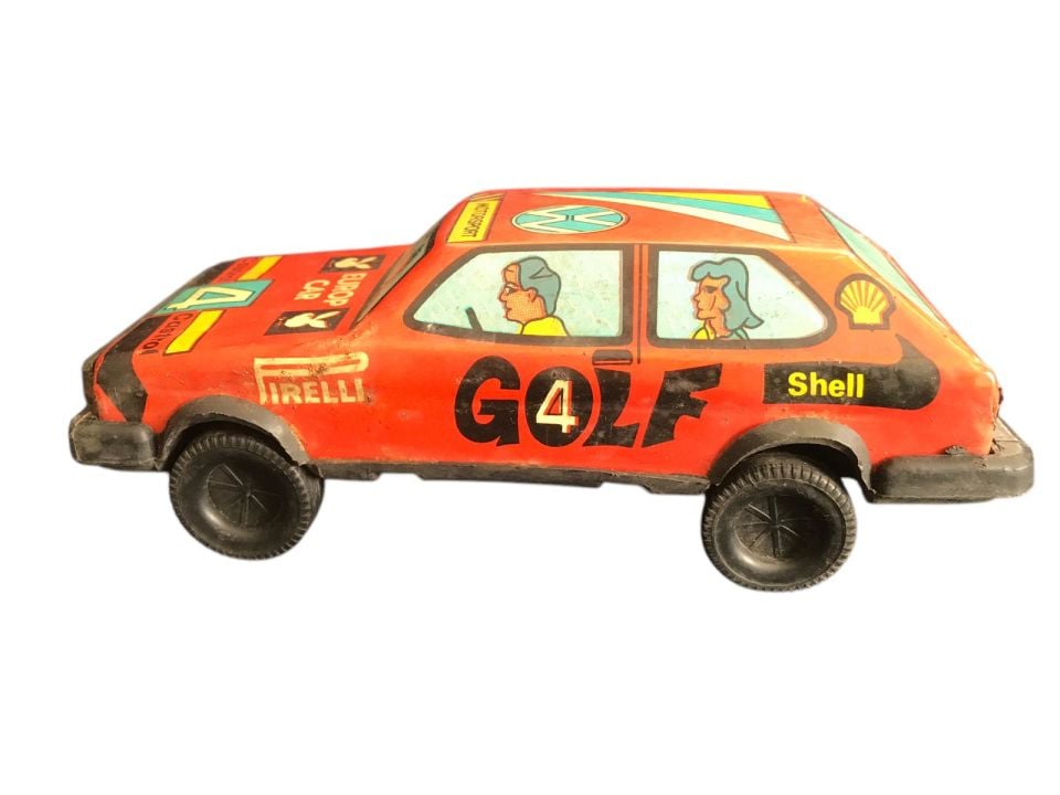 Kırmızı Volkswagen Golf - Gürel Oyuncak / Teneke araba