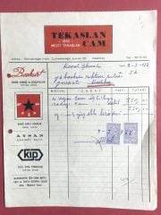 Tekaslan Cam KADIKÖY - Fatura
