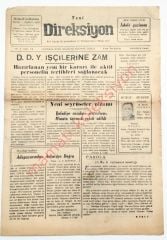 Yeni Direksiyon gazetesi, Sayı: 14 - 19 Ağustos 1949 - Efemera