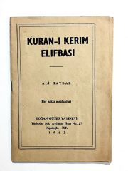 Kuranı Kerim Elifbası - Ali HAYDAR - Kitap