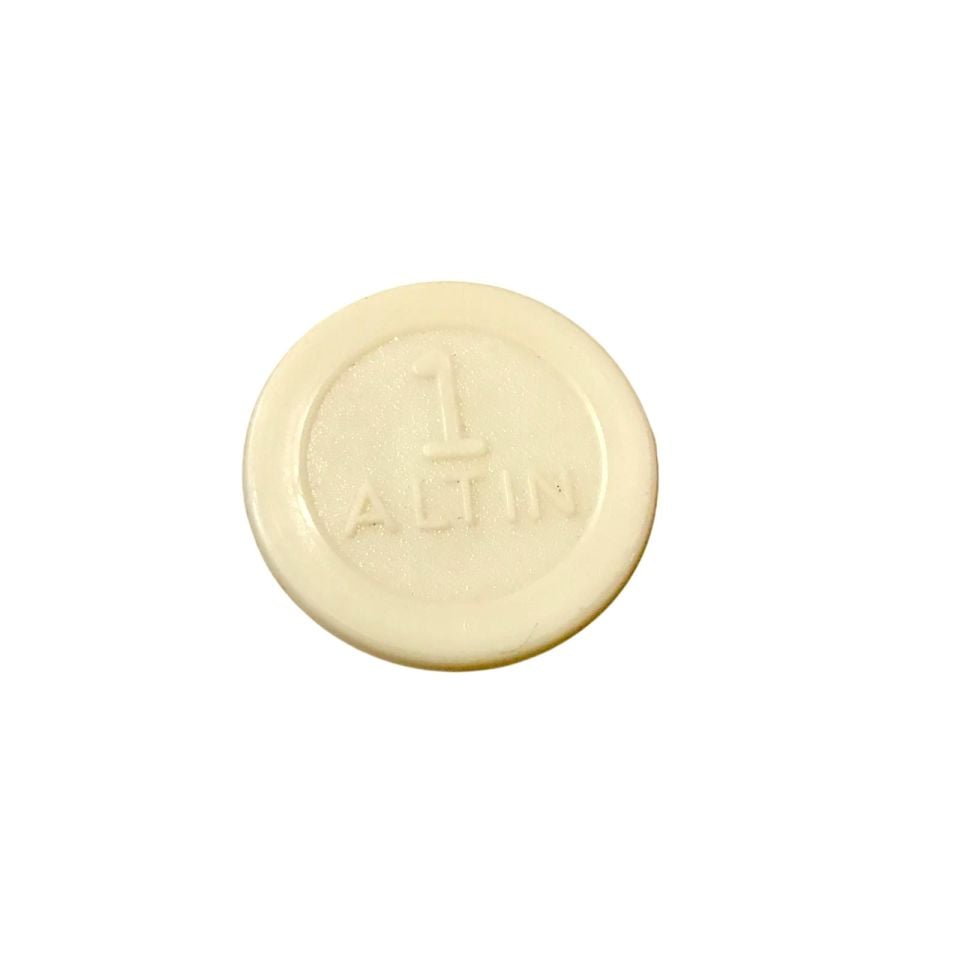 1 Altın - Plastik eski jeton