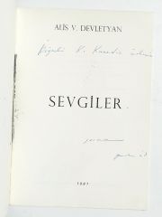 Sevgiler / Alis V. Devletyan - İmzalı Kitap