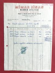 Mimar SİNAN Mermer Atelyesi KARAGÜMRÜK - Fatura