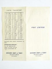 Biyoteknik Sanayi ve ticaret 1976 yılı fiyat listesi - Efemera