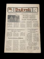 Hatay Kırıkhan - Dağyeli gazetesi / 7 Ağustos 1984
