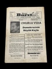 Tavas Barış Gazetesi - 4 Aralık 1987 / B. Ecevit, haberli