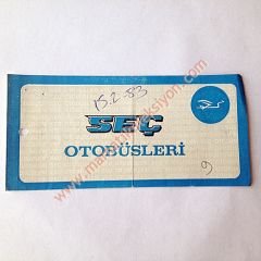 Seç otobüsleri - Otobüs bileti - Ankara No: 4427 Eski Otobüs biletleri - Efemera