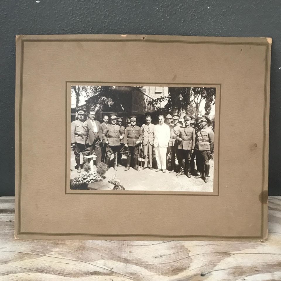 1900'lerin başı fotoğraf - Subaylar toplu halde, büyük boy fotoğraf