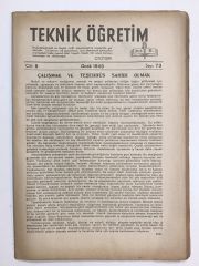 Teknik Öğretim Dergisi Sayı:73 / 1948 - Dergi