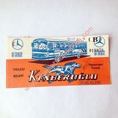 Kanberoğlu Otobüsleri - Otobüs bileti No: 019078 Eski Otobüs biletleri - Efemera