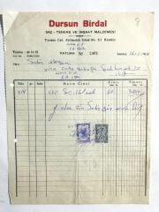 Dursun BİRDAL İnşaat Malzemesi - Fatura