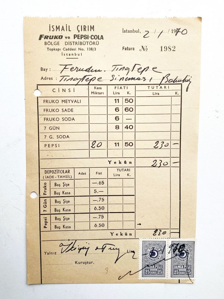 Tınaztepe Sineması BAKIRKÖY / Fruko ve Pepsi Cola - İsmail ÇIRIM