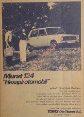 Murat 124 - Hesaplı Otomobil - Dergi reklamı - Efemera