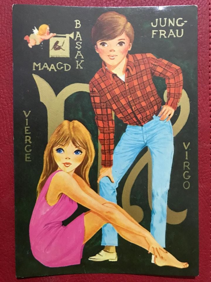 Başak burcu - 1970'li yıllara ait kartpostal