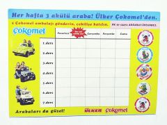 Ülker Çokomel Oyuncak reklamlı. ders programı - Efemera