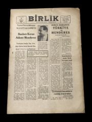 Birlik gazetesi - 14 Aralık 1955 / Kars