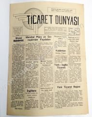 Ticaret Dünyası gazetesi, 1953 Sayı:2 - 4 - 5 - 6  Toplam 4 sayı - Efemera