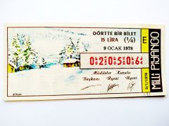 9 Ocak 1978 1/4 - Piyango bileti