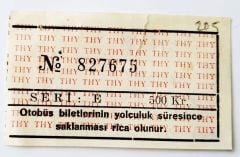 THY / Türk Hava Yolları, otobüs bileti - Efemera