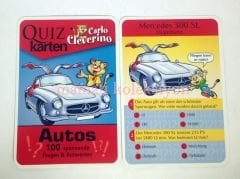 Mercedes 300 SL Quiz karten - 2 adet kart - Efemera