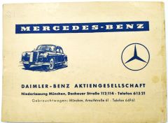 MERCEDES BENZ DAİMLER / Karton zarf  - Efemera