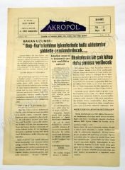 Akropol gazetesi, 30.9.1972, Sayı:45 Bergama - Efemera