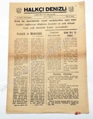 Halkçı Denizli gazetesi, 12 Temmuz 1950, Sayı:9 - Efemera