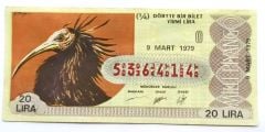 9 Mart 1979 / Dörtte bir - Piyango bileti