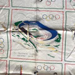 XV Olympic Games 1952 Helsinki - Helsinki Olimpiyatları 1952 / 75x75 Hatıra mendil