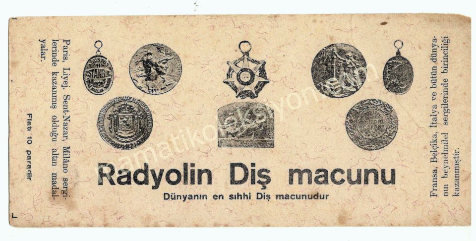 Radyolin Diş Macunu altın madalyalı Diş macunu - Kurutma kağıdı / NADİRRR