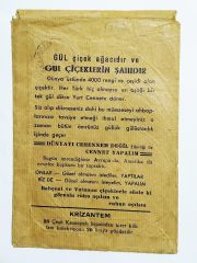 Türkiye Gül Fidanlığı - Kadıköy, Küçük Moda - antetli zarf / Efemera