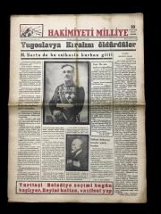 Yugoslavya Kralını Öldürdüler - Hakimiyeti Milliye Gazetesi 10 Birinci Teşrin 1934