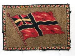 Norway / Norveç - 1910'lar Tütün promosyonu, 14x21 kumaş bayrak