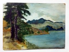 Abant - Salim GÜRTUNCA imzalı. karton üzerine yağlıboya / 16X22 cm.