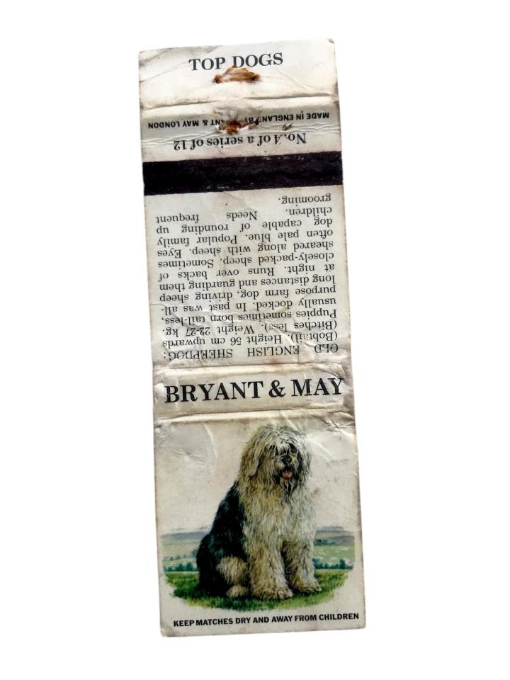 Bryant & May * Top Dogs - Old English Sheepdog / Eski kibrit