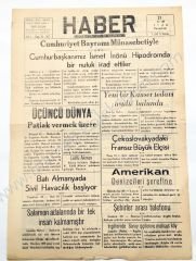 Haber Gündelik Siyasi Gazete, 31 Ekim 1949, Sayı:21 Giresun - Efemera