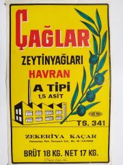 Çağlar Zeytinyağları Havran A Tipi 1,5 asit / Etiket - Efemera