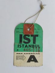 Pan Am İstanbul etiket  / Efemera