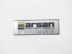 Arsan Makina Sanayii ve Ticaret A.Ş. - Alüminyum plaka