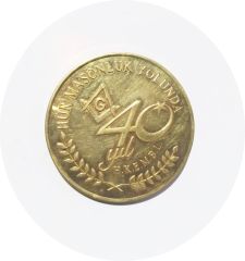 Hür Masonluk Yolunda 40. yıl - Masonik madalya