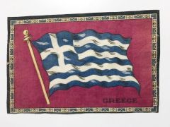 Greece / Yunanistan - 1910'lar Tütün promosyonu, 14x21 kumaş bayrak