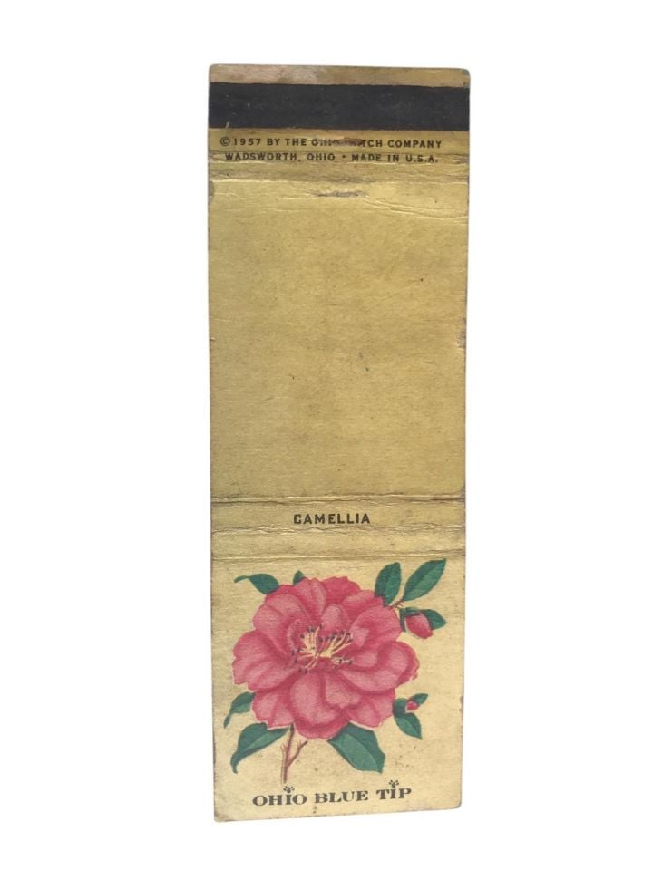 1957 BY THE  ICH COMPANY USA - CAMELLIA  OHIO BLUE TIP / Eski kibrit