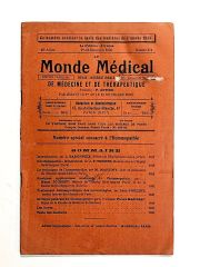 Monde Medical Dergisi Sayı:874 1935 - Dergi