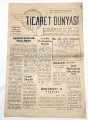 Ticaret Dünyası gazetesi, 10 Haziran 1953, Sayı:1 İzmir - Efemera