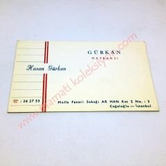Gürkan Matbaası, Kartvizit - Efemera