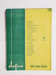 Defne Haftalık Sanat Dergisi / Sayı: 53 Mayıs 1968 - Dergi
