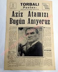 Torbalı Postası gazetesi, 10 Kasım 1959 10 Kasım gazeteleri - Efemera